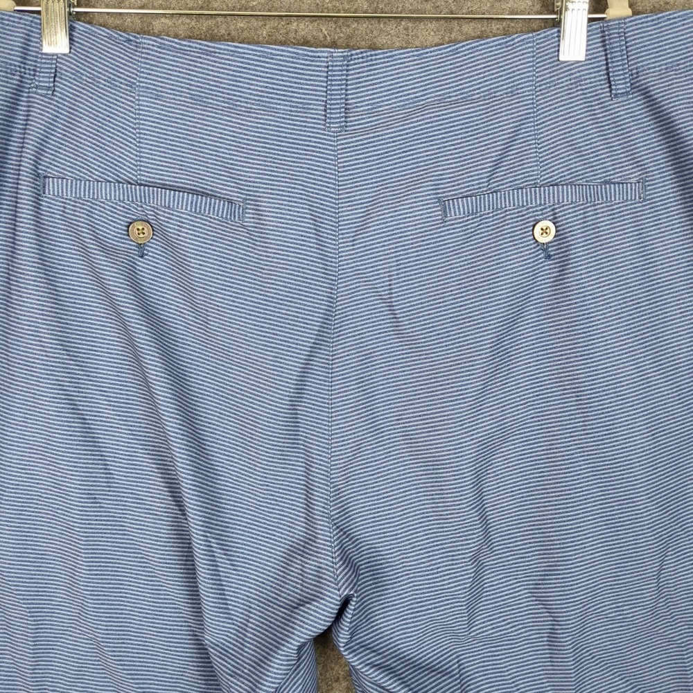 Pebble Beach Mens Performance Golf Shorts Blue White‎ Micro Stripe Size 40 - Picture 7 of 13